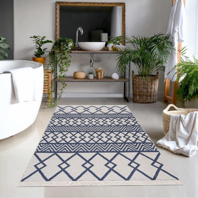 Gustaaf Cotton Washable Geometric Indoor Rug