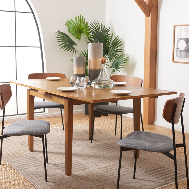 Arizona Extendable Solid Wood Base Dining Table, Brown