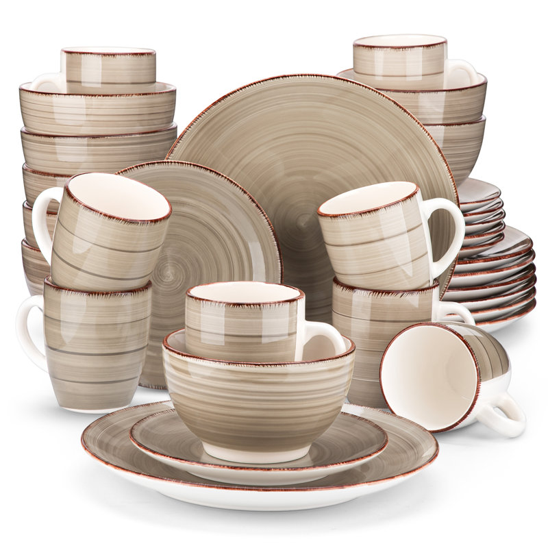 32 Piece Dinnerware Set, Service for 8 , Latte