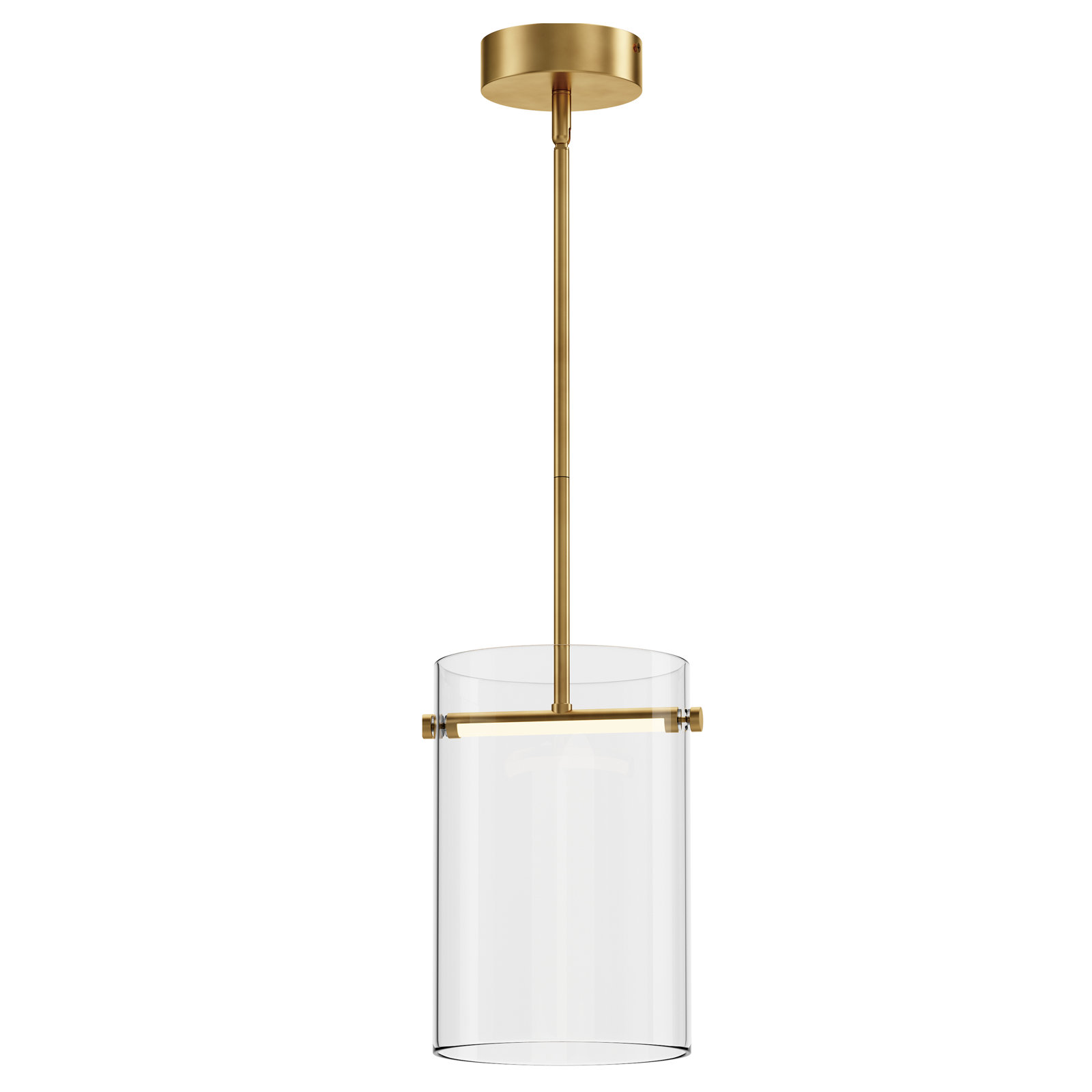 Maija Single Light Glass Dimmable LED Pendant, Gold