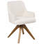 49cm H Boucle Upholstered Upholstered Back Armchair in White