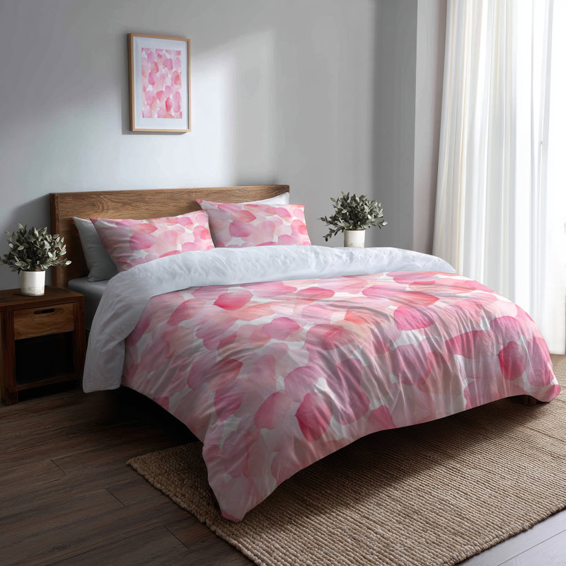 Ensemble de housse de couette Teens Romantic Bed Of 3 - Florals Petal Kiss, Housse de couette très grand et 2 très grandes t