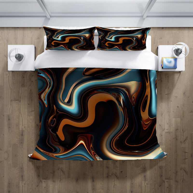 Abstract Duvet Cover, King Duvet Cover + 2 King Shams
