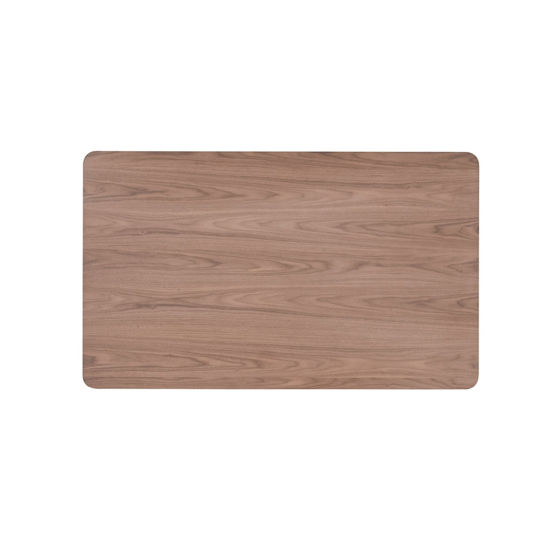 Table rectangulaire en bois noyer et noir pour salle à manger - 26 po au sol, capacité de poids de 100 lb, 30 po de hauteur, 59 po de largeur, 35 po de profondeur et placage, H x l P