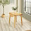 90 cm Extendable Rubberwood Round Dining Table with Wood Base