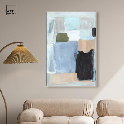 Grande décoration murale Soft Art géométrique par Art Remedy, 24 x 36