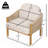 Acacia Wood Outdoor Club Chair,Armchair-474154567