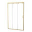 Porte de douche coulissante triple 48 po x H 76 po (8 mm) en verre transparent en or, cadre en acier inoxydable
