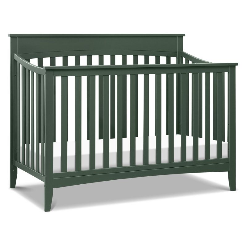 Forest Green Solid Pine 4-in-1 Convertible Crib