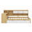 Daybed With 2 Drawers And Cabinets Shelves, Storage Bookcase, Built-In Removable Desk-1805524319-1805524317