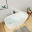 Baignoire de trempage autoportante en acrylique L 59 po x l 28 po, drain et trop-plein chromés, conception moderne pour salles de bain luxueuses-64490089