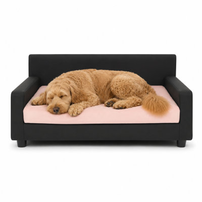 Dream Haven Orthopedic Dog Sofa Bed - Pink