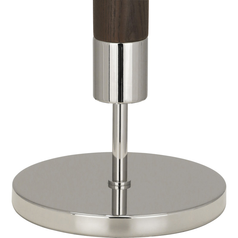 Lampe de table standard 28,3 "avec prise Dexter, Noyer foncé / nickel poli
