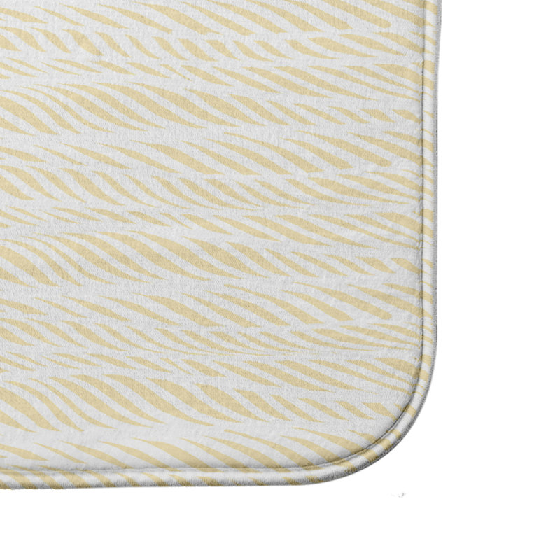Tapis de bain Rolling Waves Doss, H 18 po x L 30 po, Jaune