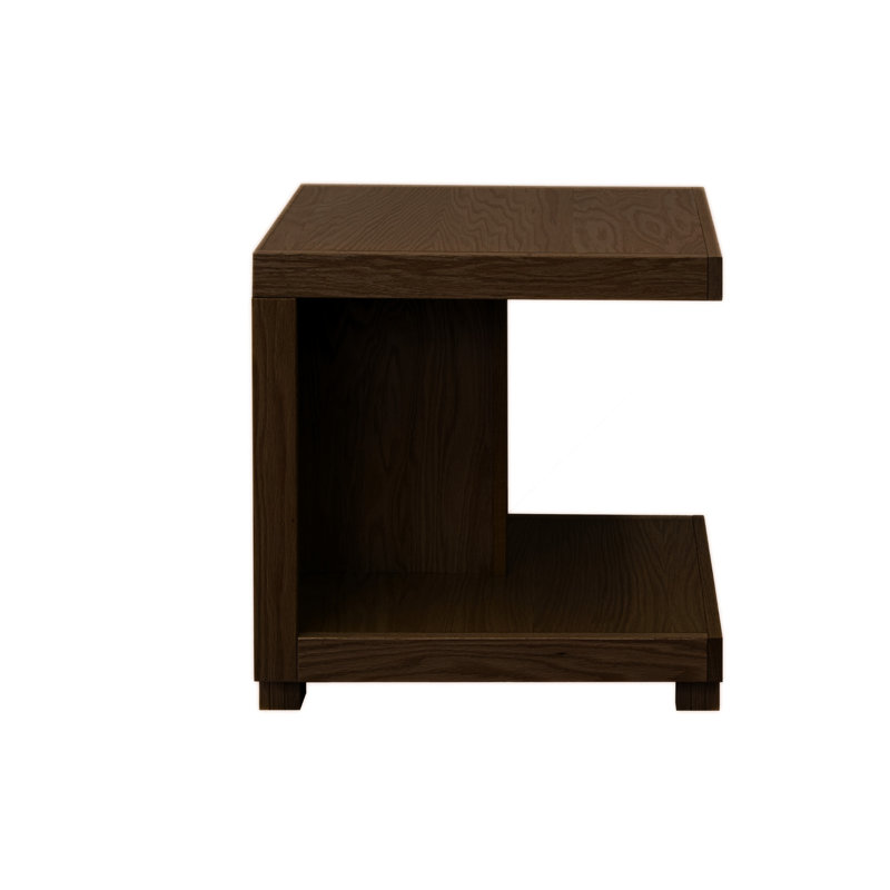 Table de 18 po Canyon, sans assemblage requis, chêne bourbon, bois massif et placage, une tablette, finition bourbon rustique, assemblage, entrée