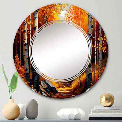 Olphie Path Into The Forest V - Landscape Forest Wall Mirror