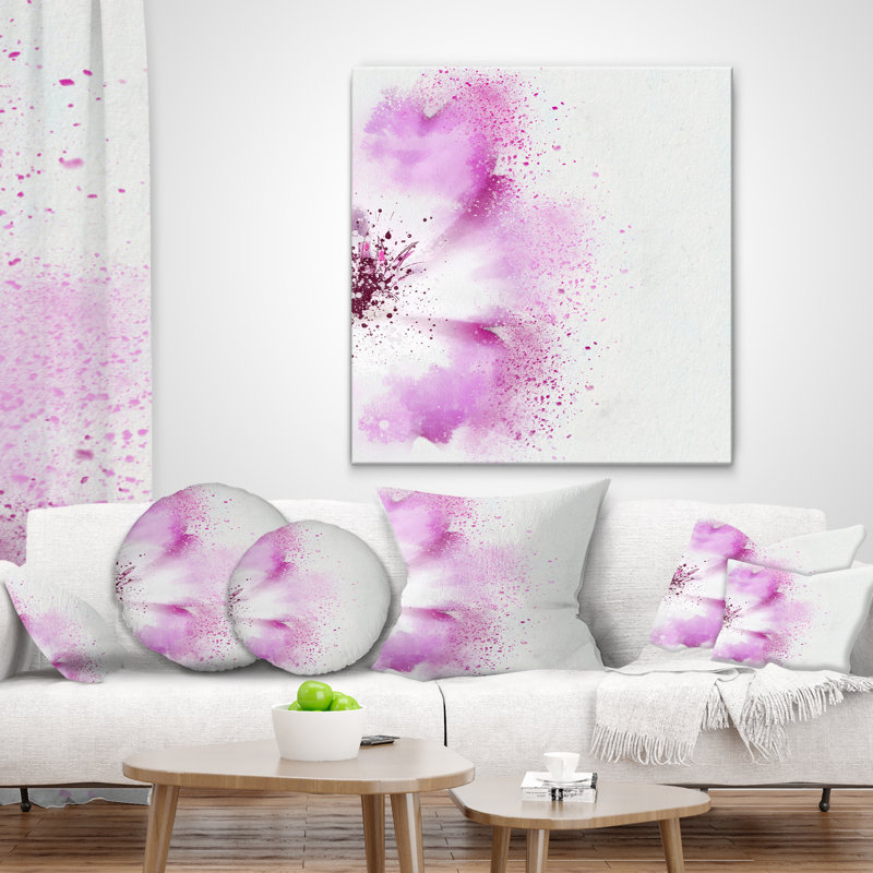Coussin décoratif à fleurs abstraites en cascade flowerswork, 16 po x 1 po