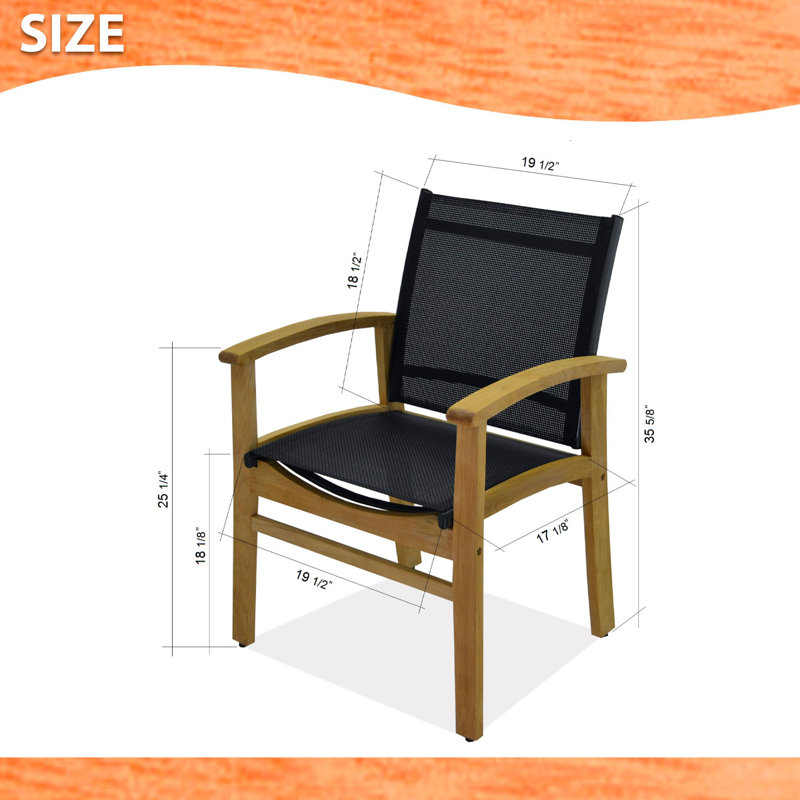 Anautica 8 - Person Teak Wood Patio Dining Set with Rectangular Table