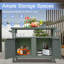 Armoire de rangement pour barbecue avec roulettes-719788384