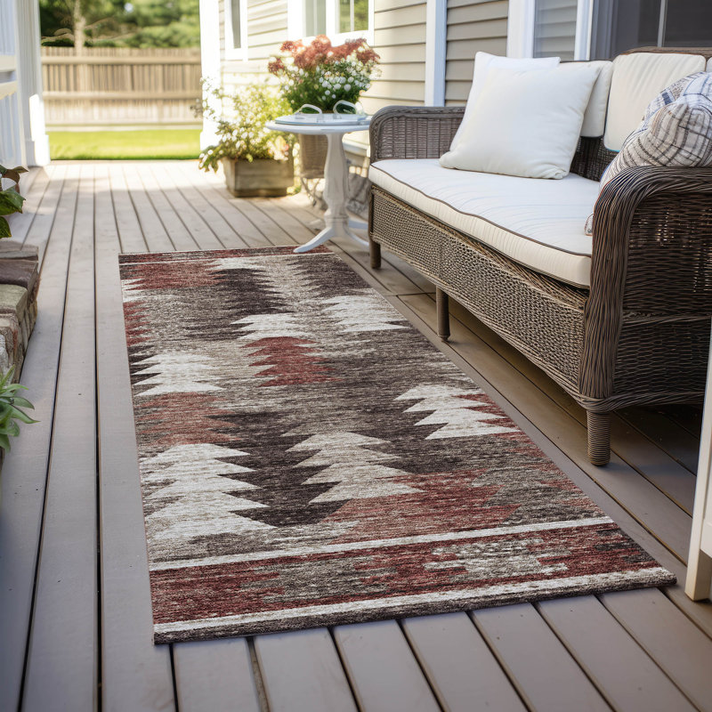 Malchow Washable Southwestern Indoor / Outdoor Rug, Runner 2'3" x 7'6"