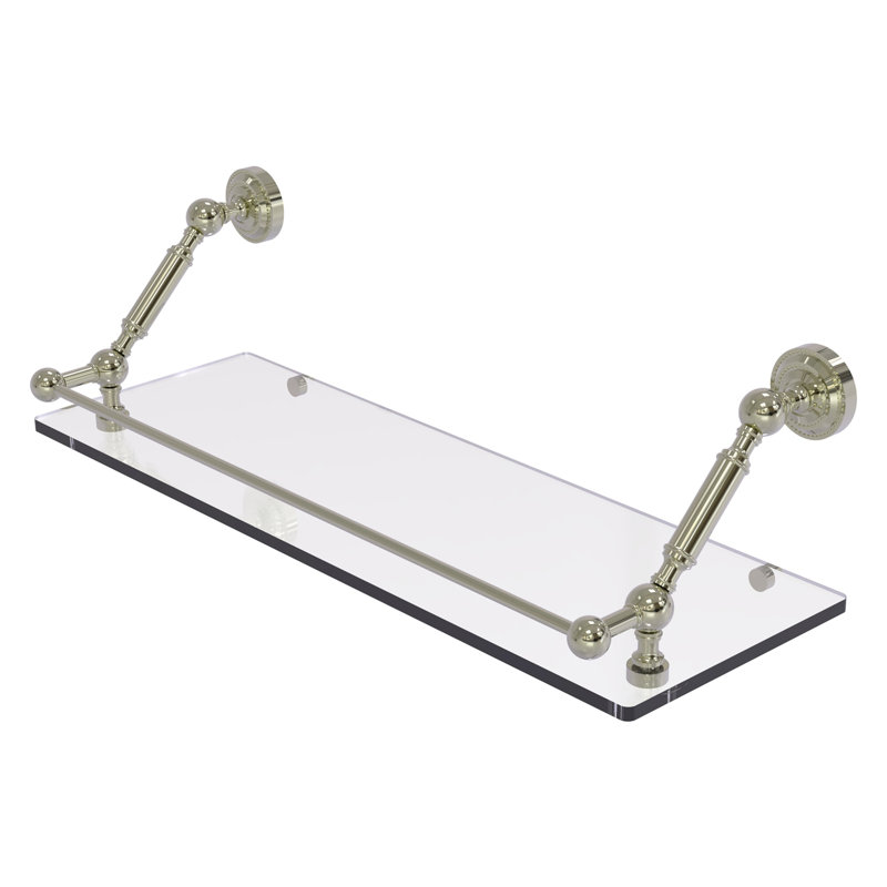 Tablette de support Marchmont, Nickel poli, H 7,3 po x l 24 po x P 8,6 po