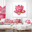 Aquarelle de lotus rose - coussin à imprimé floral-29892898-29896373