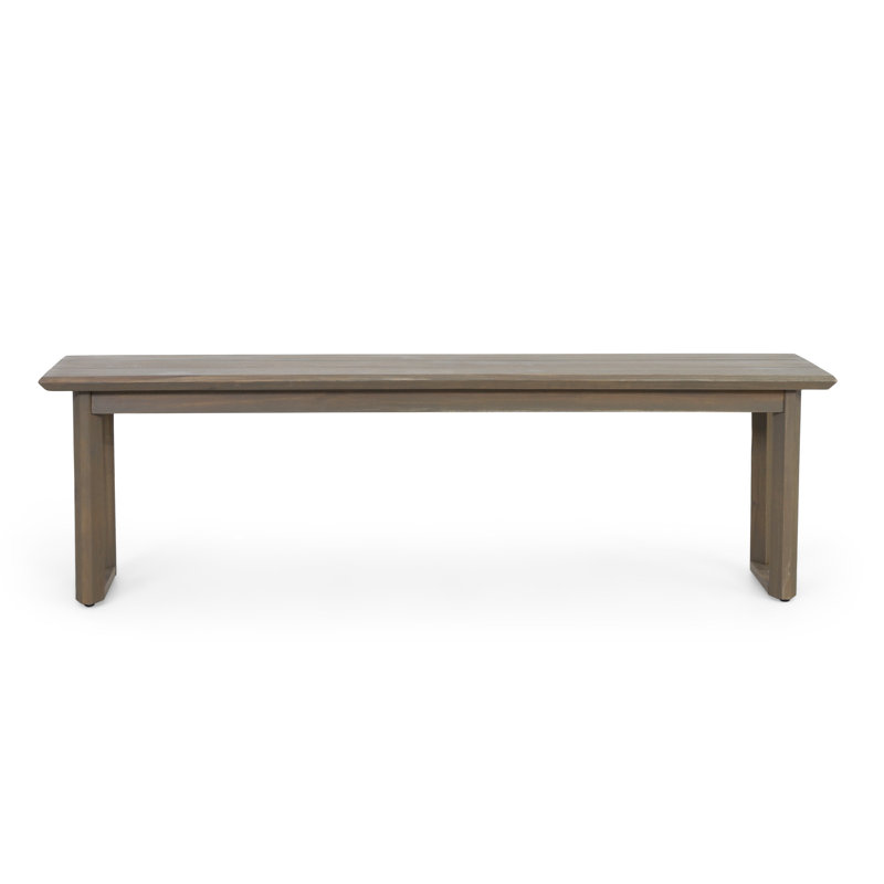 Banc de pique-nique en bois, gris