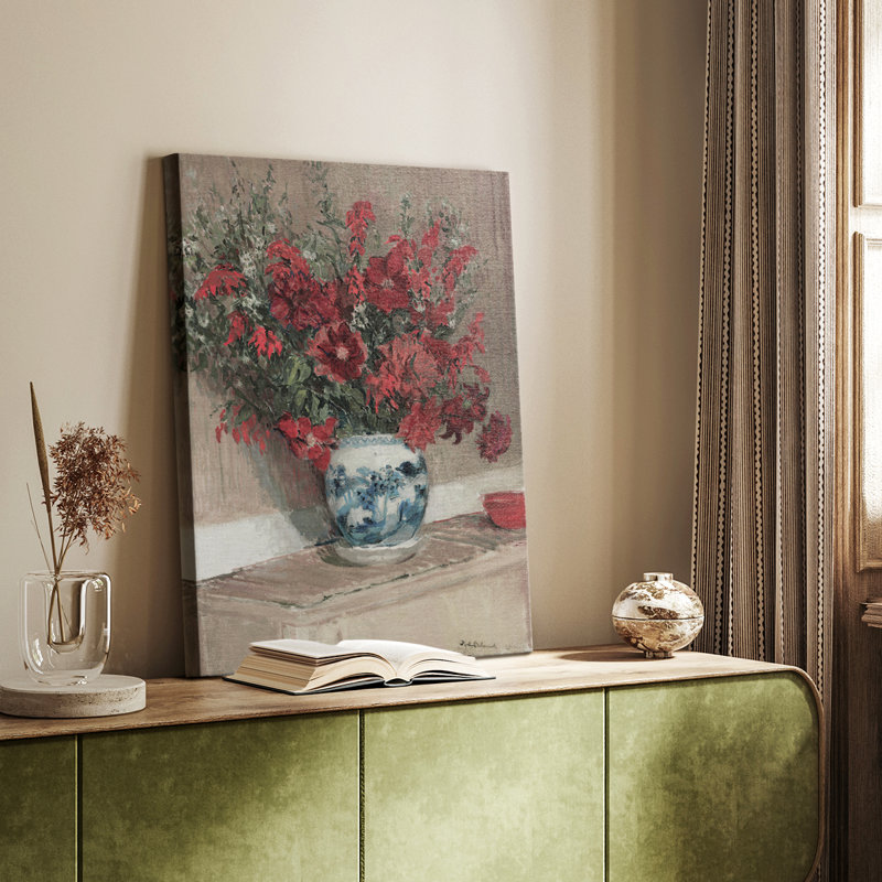 Imprimé floral rétro CCLV III - galerie Cavas sur mesure, H 27 po x l 18 po