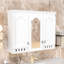 Armoire à miroir murale de 35 pouces avec tablettes réglables et charnières à fermeture en douceur-129455601