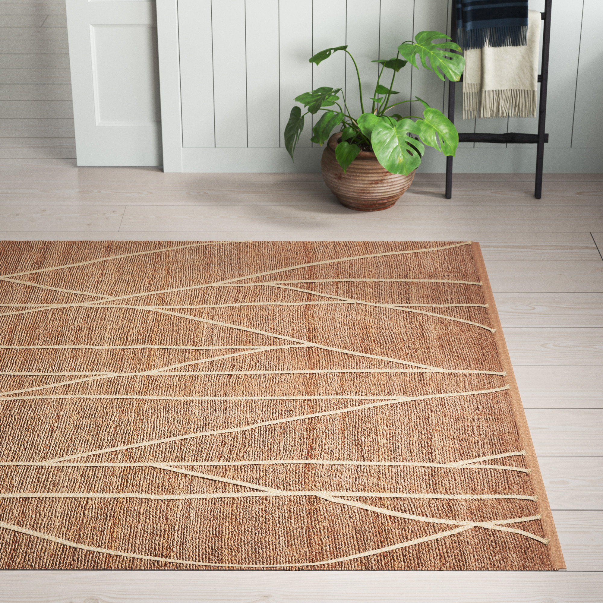 Albemarie Handmade Jute / Sisal Tan Rug, Rectangle 7'9" x 9'9"