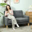 Solid Wood Polyester Loveseat-696156495