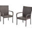 Chaise transitionnelle pour l'extérieur (3 pièces), empilable, brun
