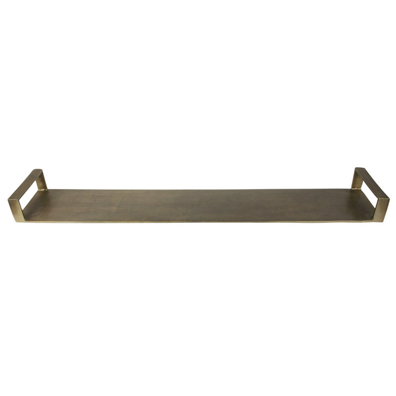 Brass Plated Aluminum Long Serving Tray