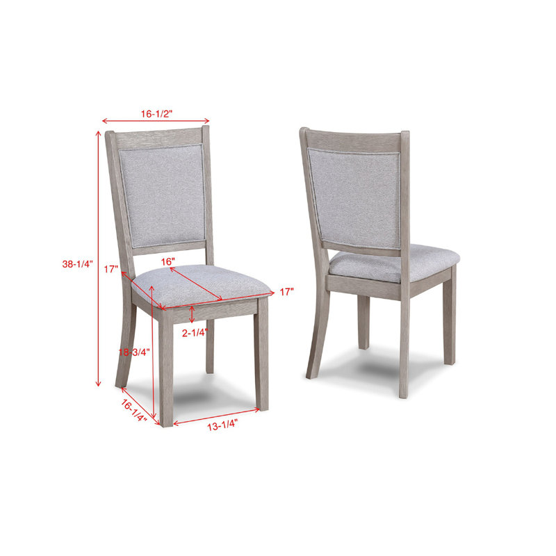 5pc Dining Set Round Table Upholstered Chairs