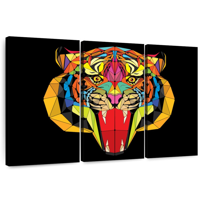 Geometric Tiger, 42" H x 65" W
