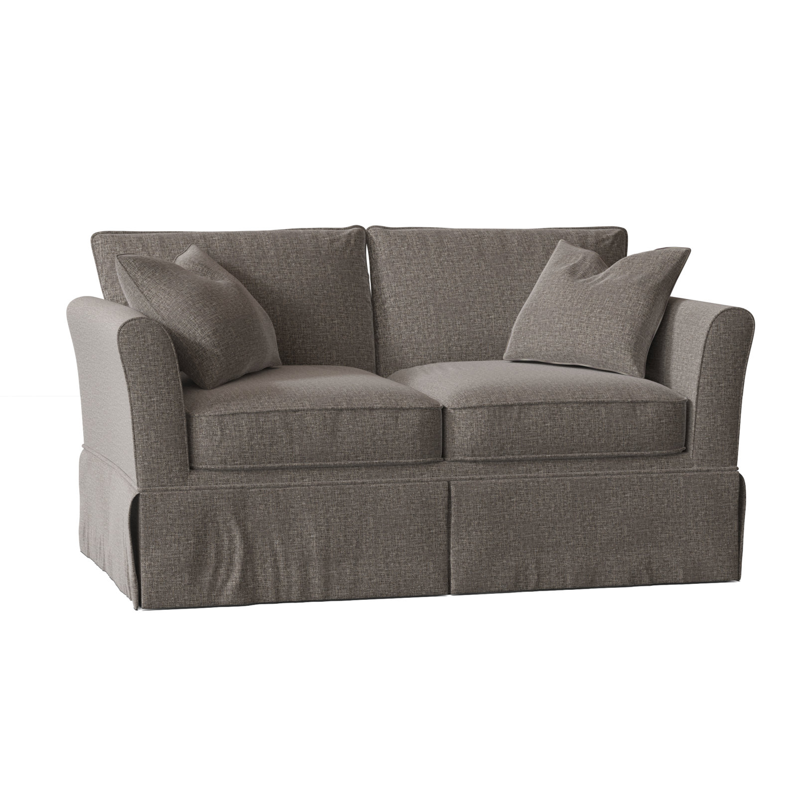 Shelby 60'' Upholstered Sofa, Drusky Charcoal Sustain® Basketweave