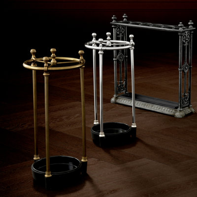 Artman Iron Steel Brass Freestanding Umbrella Stand