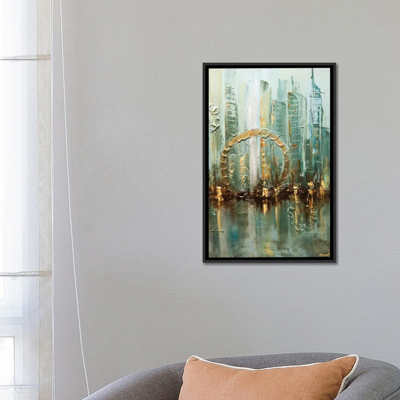 «Swiger Babylone», reproduction sur toile, H 26 po x l 18 po x P 1,5 po, Toile avec cadre noir