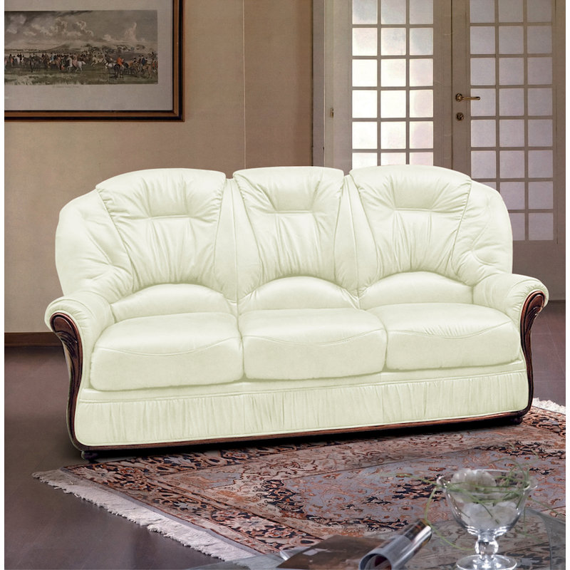 Brehmer Faux Leather Armchair, Beige