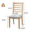 Ensemble de chaises de salle à manger de style classique avec confort rembourré et conception sans accoudoirs-1597658834