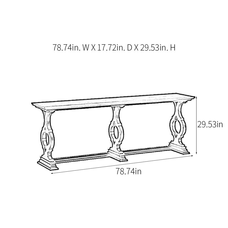 Jaeon, H 29,53 po x l 78,74 po x P 17,72 po, Noir, noir, noir, noir