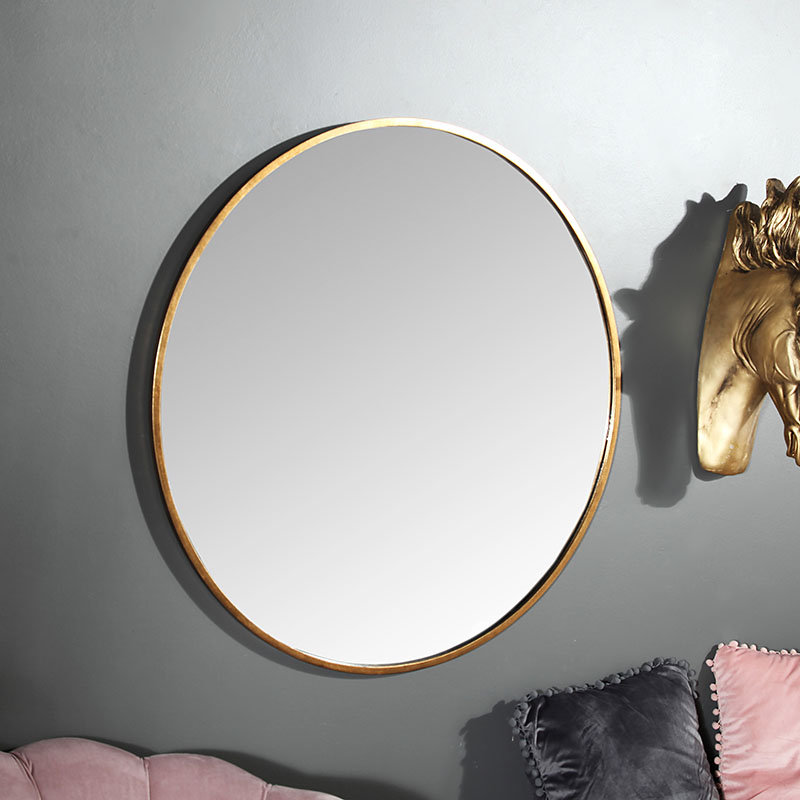Marcus Metal Wall Mirror, 80cm H x 80cm W, Gold
