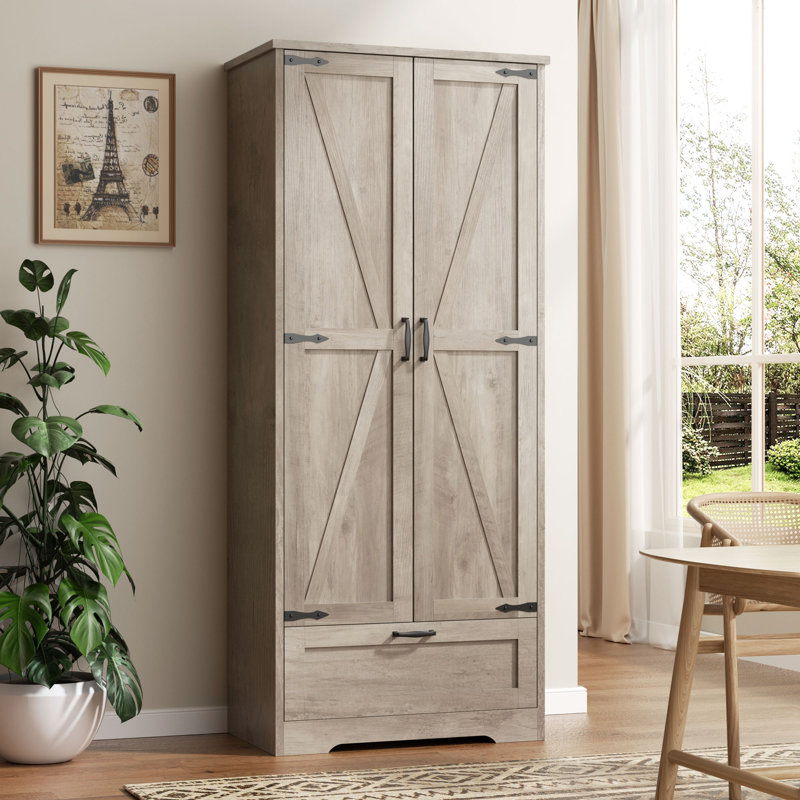 Denizard 65" Kitchen Pantry , Gray