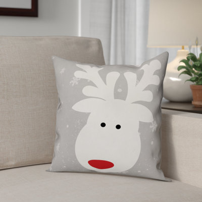 Oreiller carré mignon à motif de cerf