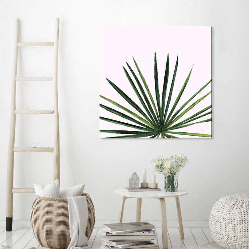 « statement palms iii », reproduction d’art sur toile tendue encadrée, H 28 po x l 28 po x P 1,5 po, Toile tendue