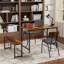 Ensemble de table de salle à manger en MDF 4 pièces avec pieds en métal Samir-1226848218-1226848216-1226848211