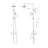 Brushed Nickel 3-Function Outdoor Shower, Wall Mounted Rainfall & Handheld & Tub Spout, 304 Rustproof Stainless Steel for Poolside Backyard Beach