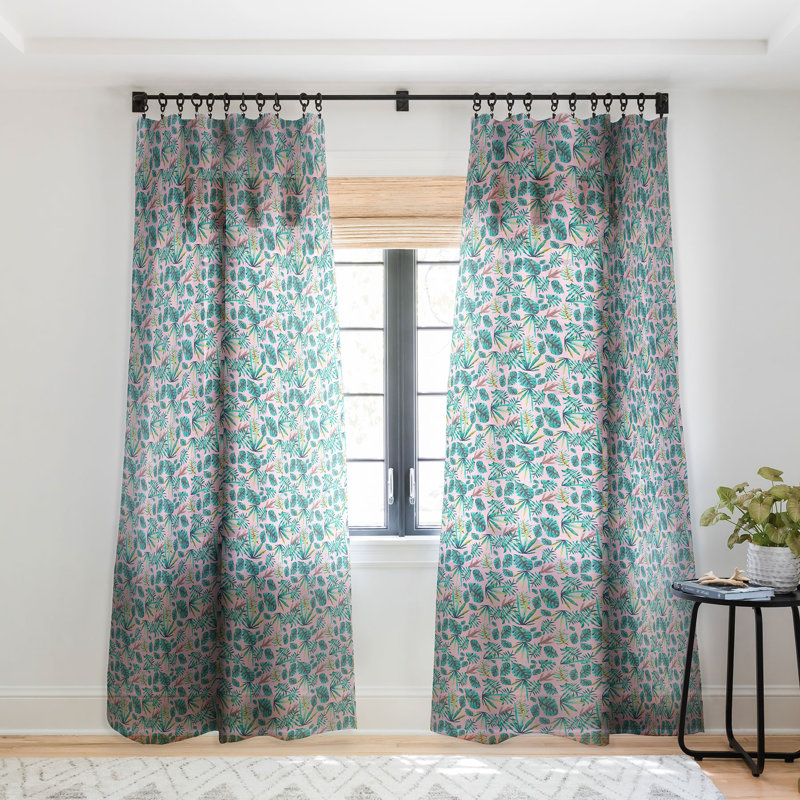 Natalie Baca Jungle Oh 1pc Sheer Window Curtain Panel, 50" x 84"