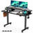 Home Office Height Adjustable Standing Gaming Desk With Dual Drawers-1483607962-1477947918