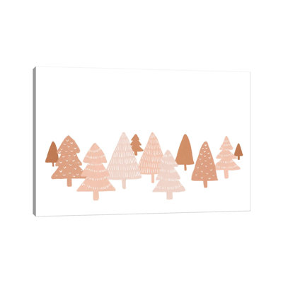 Blush Winter Trees - Wrapped Canvas Print